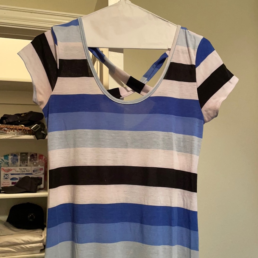 Blue Striped Maxi dress